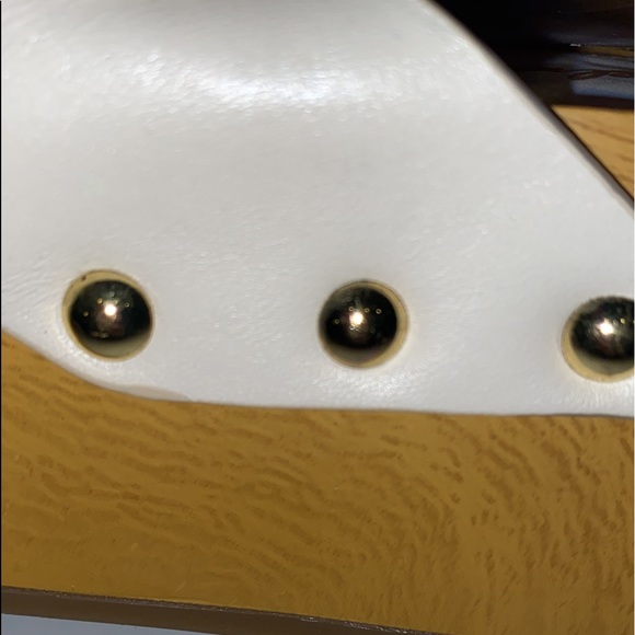 Sam Edelman Bentlee Wood Effect Flatform Heeled Sandals - Picture 5 of 11